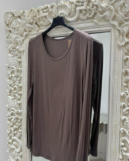 Ellie ~ Basic Fleece Lined Long Sleeved Top