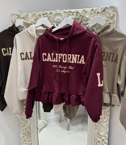 Natalie ~ Peplum Long Sleeved Hoodie