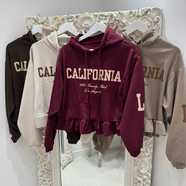 Natalie ~ Peplum Long Sleeved Hoodie