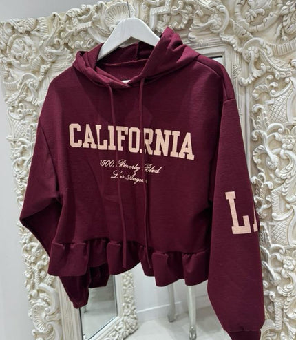 Natalie ~ Peplum Long Sleeved Hoodie