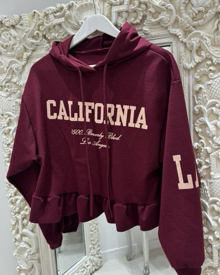 Natalie ~ Peplum Long Sleeved Hoodie