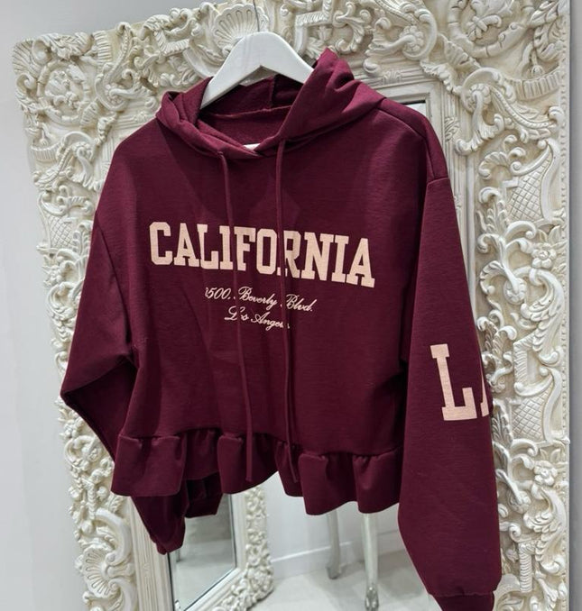 Natalie ~ Peplum Long Sleeved Hoodie