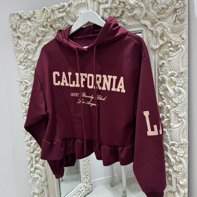 Natalie ~ Peplum Long Sleeved Hoodie