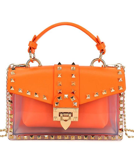 Zeena ~ Handbag with Gold Studs ~ Many Colours