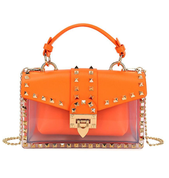 Zeena ~ Handbag with Gold Studs ~ Many Colours