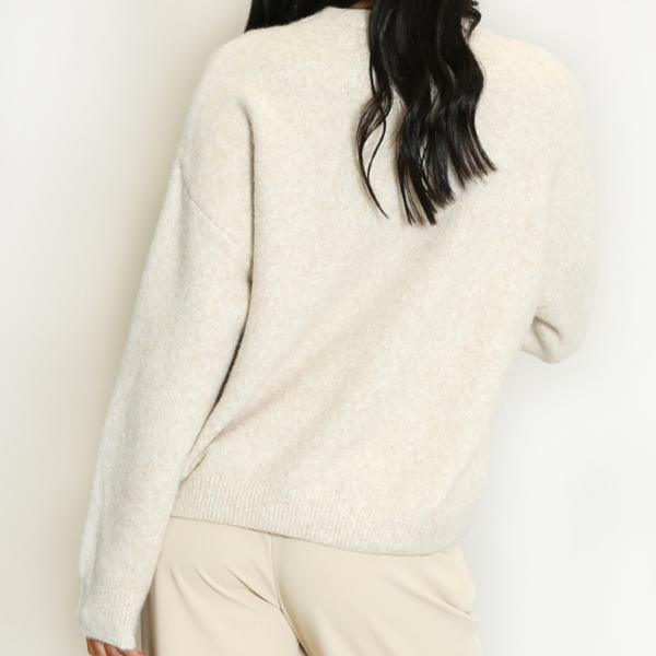 Collette ~ Slogan Long Sleeve Wool Mix Long Sleeve Jumper