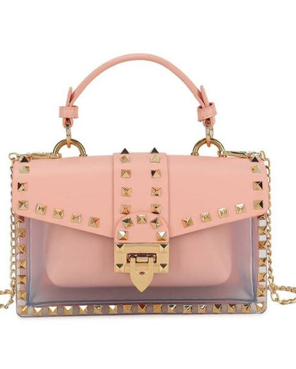 Zeena ~ Handbag with Gold Studs ~ Many Colours