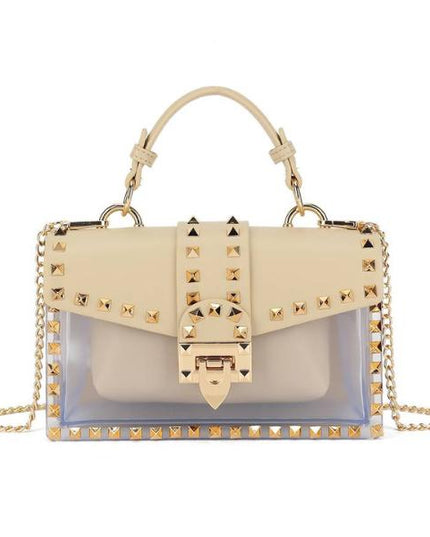 Zeena ~ Handbag with Gold Studs ~ Many Colours