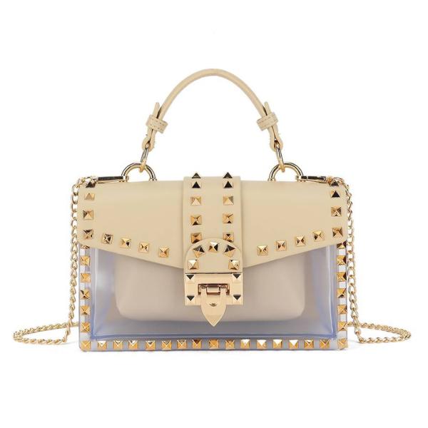 Zeena ~ Handbag with Gold Studs ~ Many Colours