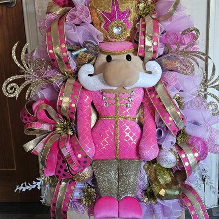 XL Luxury Bright Pink Nutcracker Available.