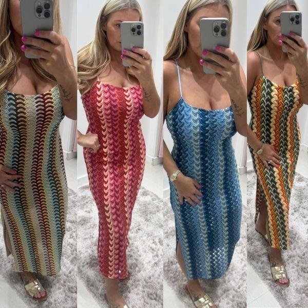 Designer Inspired Zigzag Midi Dress