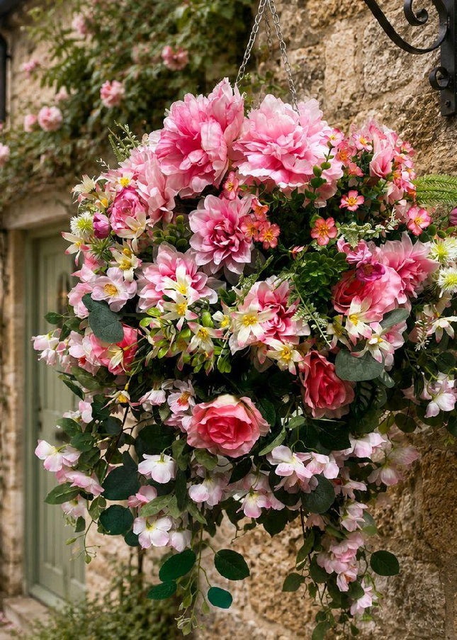 Pink Deluxe  Large Hanging Basket