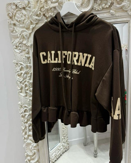 Natalie ~ Peplum Long Sleeved Hoodie