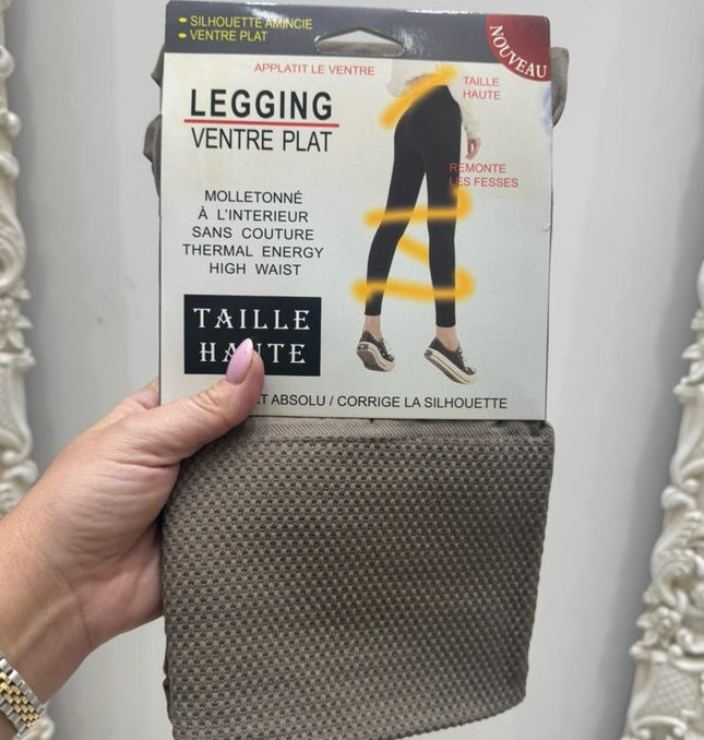 Fleece Lined High Waisted Tummy Control Leggings Sizes 8 - 22