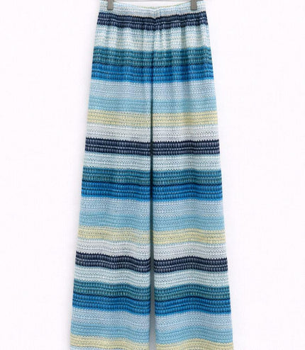 Hallie ~ Blue Striped Trousers