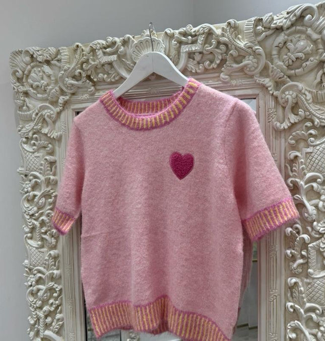 Milly ~ Soft Fine Knit Jumper With Heart Detail