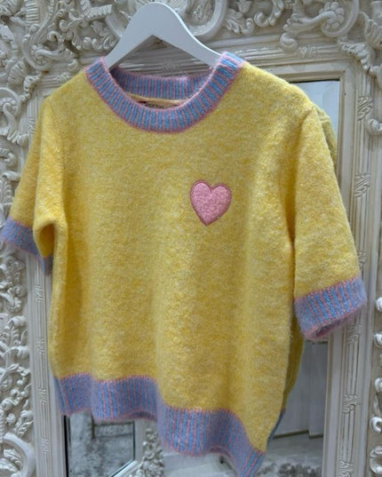 Milly ~ Soft Fine Knit Jumper With Heart Detail