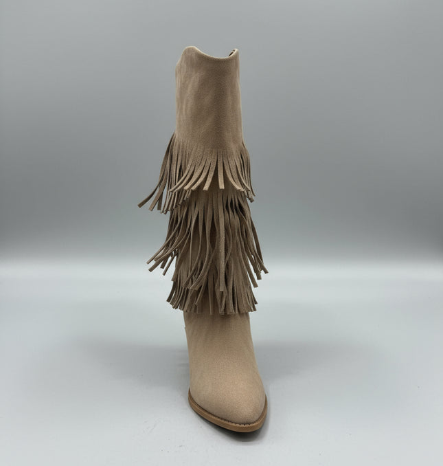 Dixie ~  Suede Knee High Western Style Boots