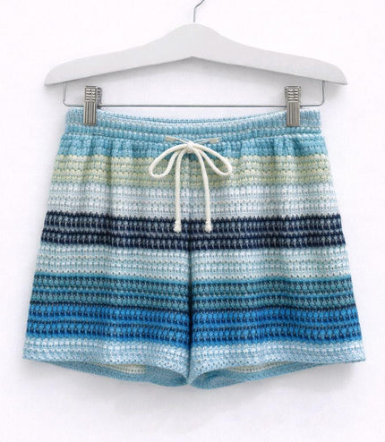 Hallie ~ Blue Striped Shorts