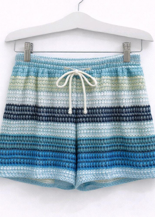 Hallie ~ Blue Striped Shorts