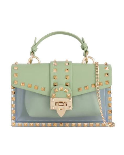Zeena ~ Handbag with Gold Studs ~ Many Colours