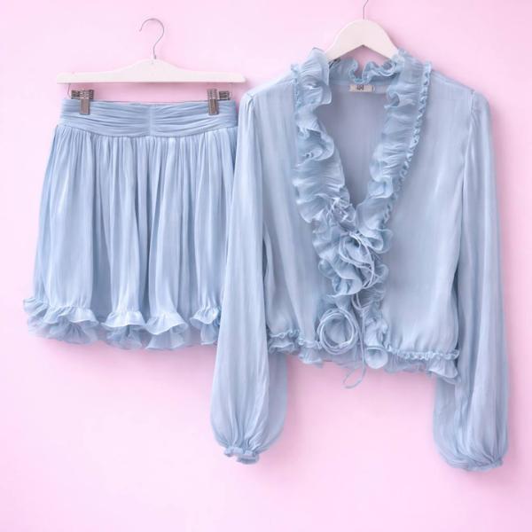 Willow ~ Top & Skorts Co-Ords Set ~ Blue