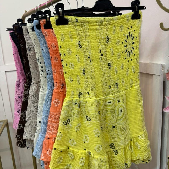 Cheesecloth Bandeau Playsuit ~ Bandana Print