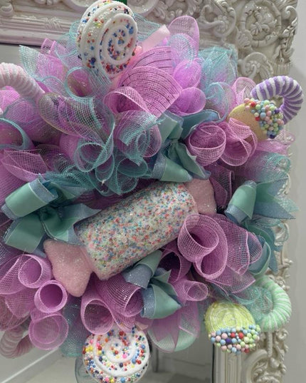 Lilac & Mint Large Luxury Handmade Christmas Wreath