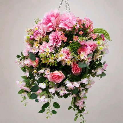 Pink Deluxe  Large Hanging Basket