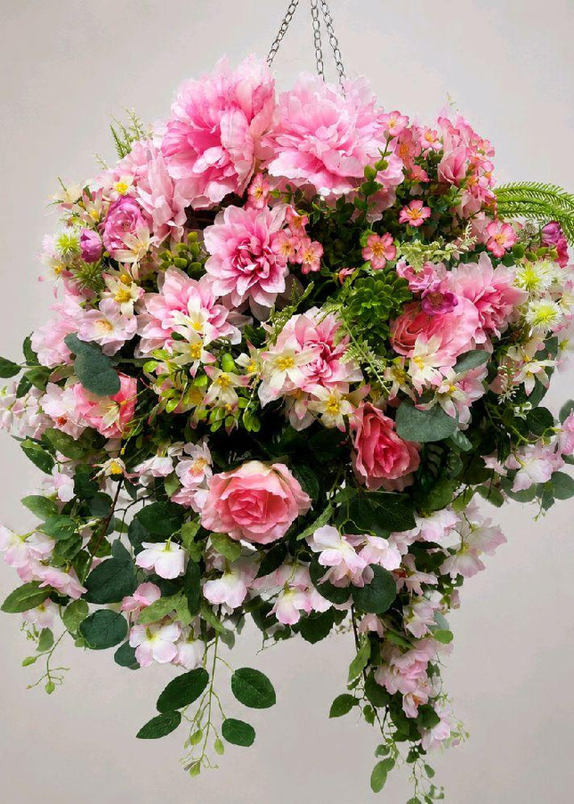 Pink Deluxe  Large Hanging Basket