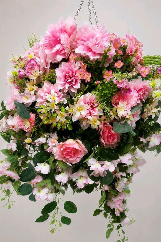 Pink Deluxe  Large Hanging Basket