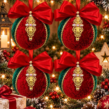 Luxurious Velvet Hand Crafted Christmas Baubles
