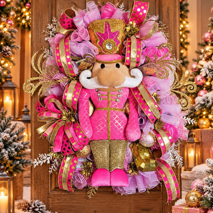 XL Luxury Bright Pink Nutcracker Available.