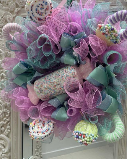 Lilac & Mint Large Luxury Handmade Christmas Wreath