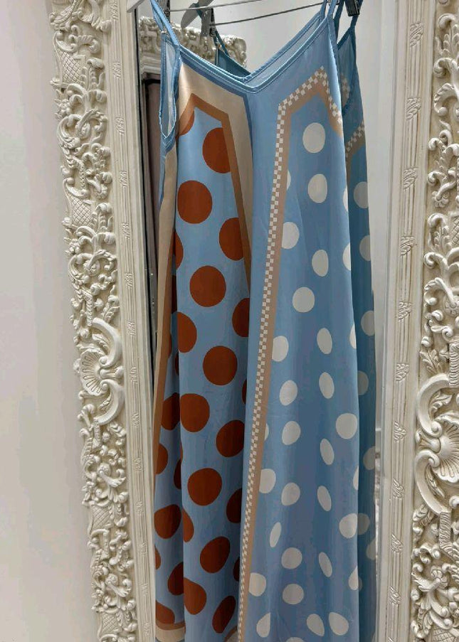 Olivia ~ Silky Maxi Dress ~ Reversible Print