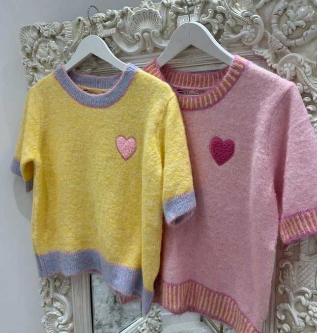 Milly ~ Soft Fine Knit Jumper With Heart Detail