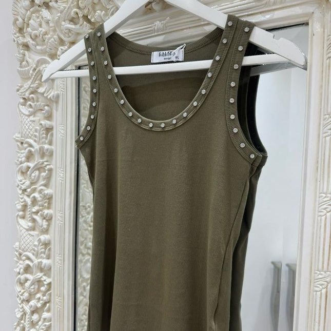 Destiny ~ Luxe Ribbed Diamante Trim Vest
