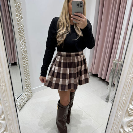 Lucy ~ Tartan Check Pleated Skorts