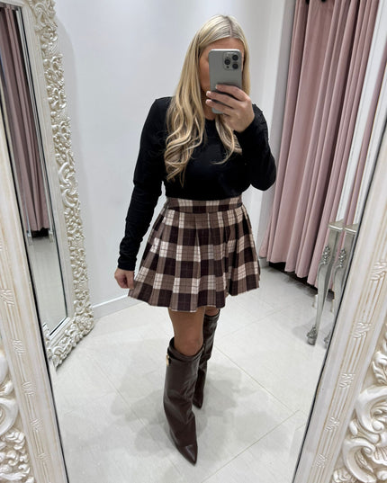 Lucy ~ Tartan Check Pleated Skorts