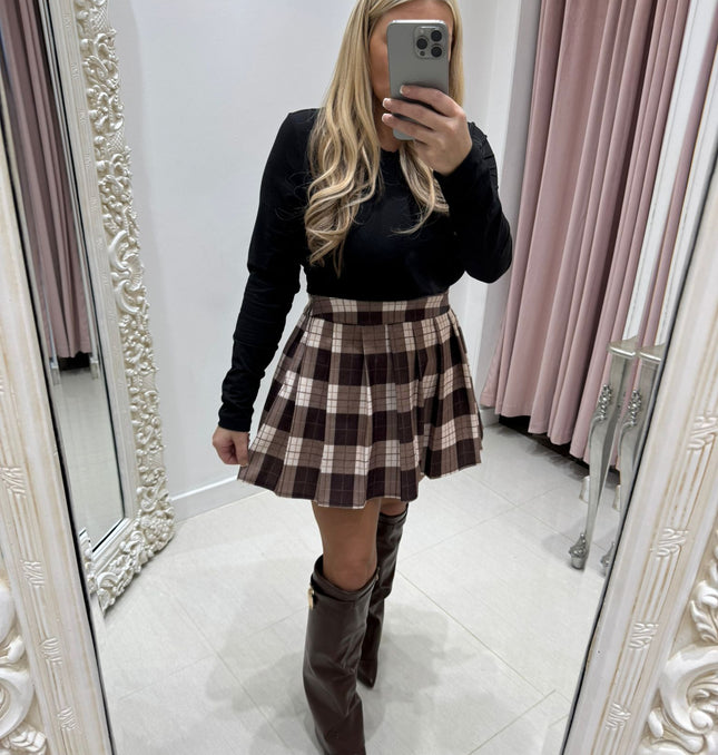 Lucy ~ Tartan Check Pleated Skorts