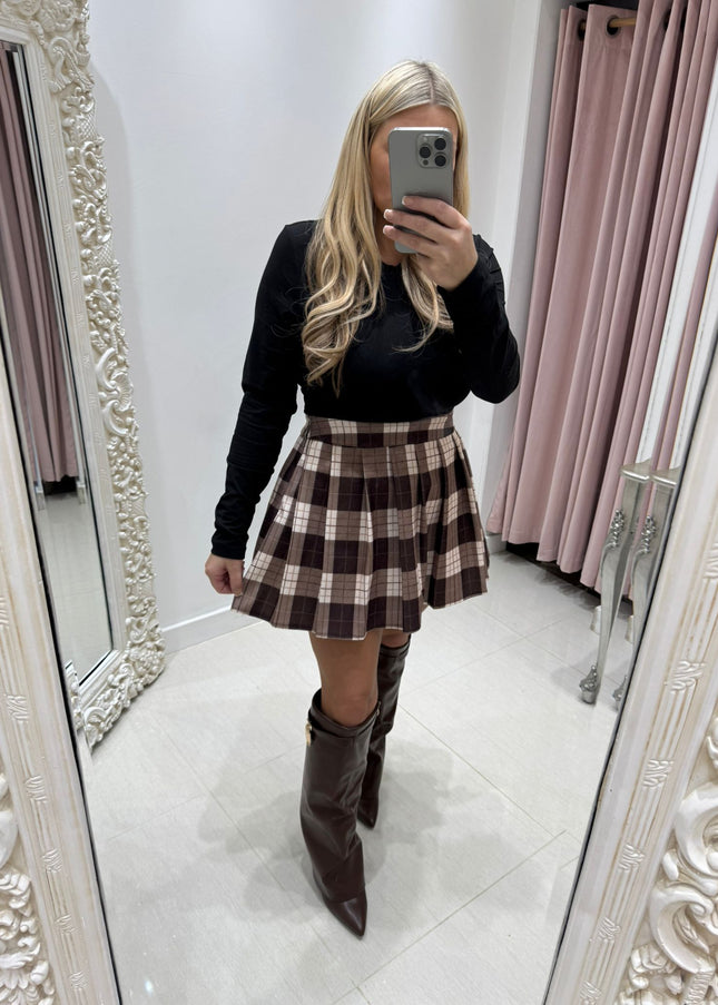 Lucy ~ Tartan Check Pleated Skorts