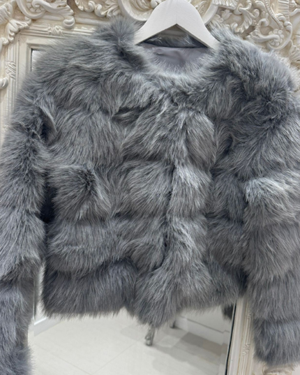 Jasmine ~ Luxury Panelled Faux Fur Jacket