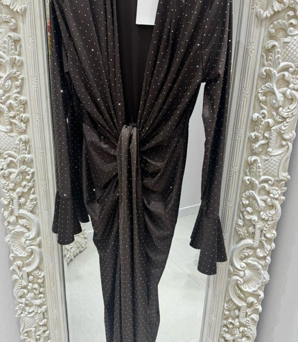 Angel ~ Diamante Knot Detail Midi Dress