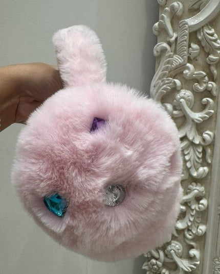 Bonnie ~ Luxury Faux Fur With Crystal Ear Muffs ~ Pink