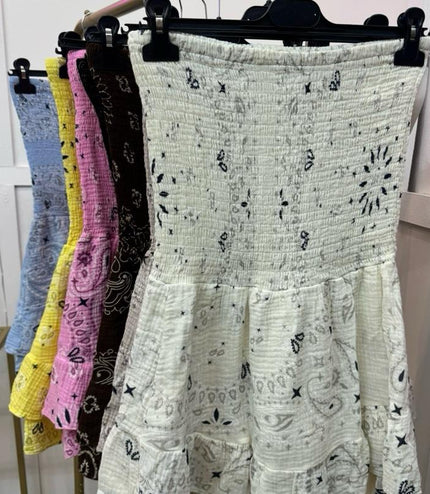 Cheesecloth Bandeau Playsuit ~ Bandana Print