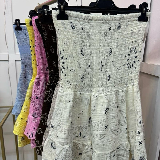 Cheesecloth Bandeau Playsuit ~ Bandana Print