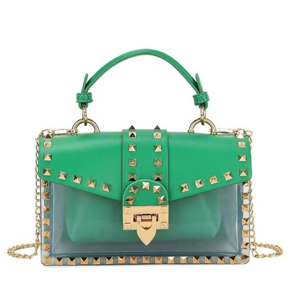 Zeena ~ Handbag with Gold Studs ~ Many Colours