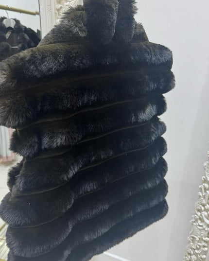 Mia ~ Luxury Soft Faux Fur Gilet  ~ Dark Brown