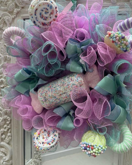 Lilac & Mint Large Luxury Handmade Christmas Wreath