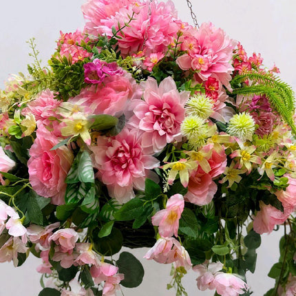 Pink Deluxe  Large Hanging Basket